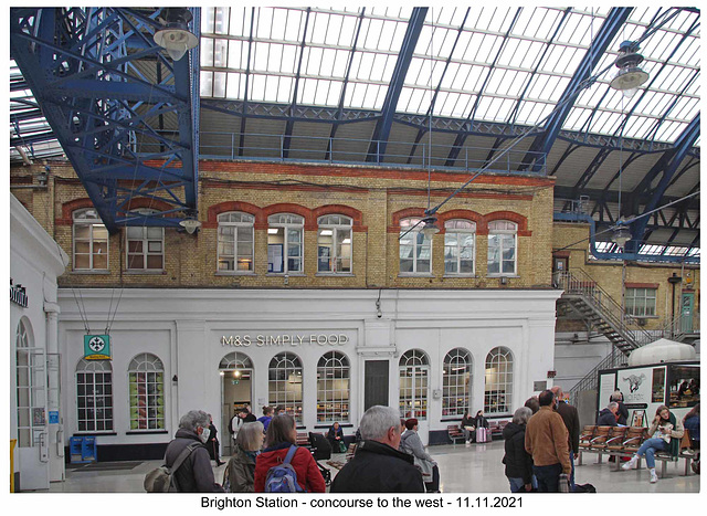 Brighton Station concourse southwest corner 11 11 2021