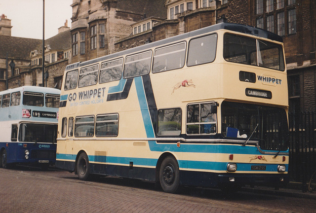 Whippet Coaches SGM 129S in Cambridge – 5 Feb 1991 (136-06)