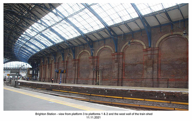 Brighton Station from platform 3 to SW 11 11 2021