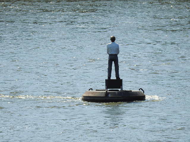 Bojenmann auf der Süderelbe bei Finkenriek Bojenmann auf der Süderelbe bei Finkenriek
