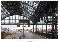 Brighton Station north from platforms 3&4 11 11 2021