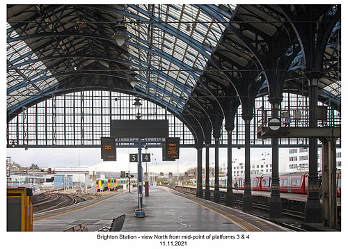 Brighton Station north from platforms 3&4 11 11 2021