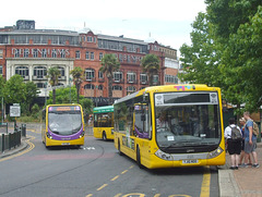 DSCF3673 Yellow Buses 860 (HF14 BWN) and 102 (YJ10 MDF) in Bournemouth - 30 Jul 2018