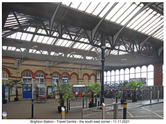 Brighton Station south east corner with travel centre 11 11 2021