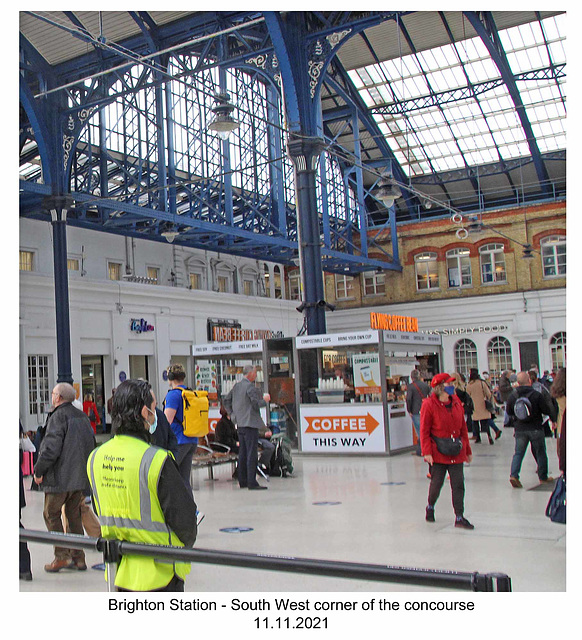 Brighton Station SW central concourse 11 11 2021