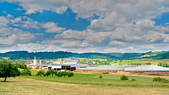 Blick auf Oberrot und Sägewerk Klenk