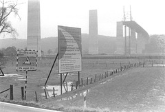 Ruhrtalbrücke im Bau, 1965