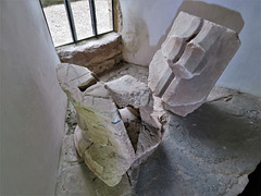 torre abbey, devon , late mediaeval tracery fragments