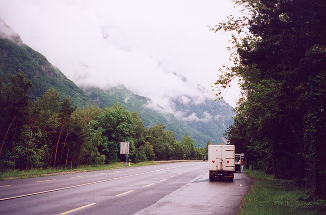 truck in alps