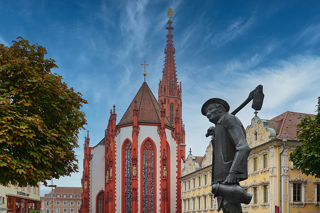 Beim Häckerbrunnen in Würzburg - At the Häckerbrunnen in Würzburg