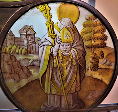 torre abbey, devon , c16 st denis  flemish glass roundel (2)