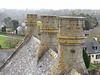 Vue depuis le haut de la Tour,  du manoir de la Grand-Cour , sur les cheminées