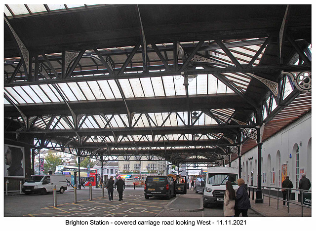 Brighton Station covered carriage road looking to the west - 11 11 2021