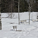 Bänke an einem Hochmoorsee