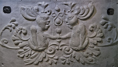 torre abbey, devon , plasterwork from the early c17 house