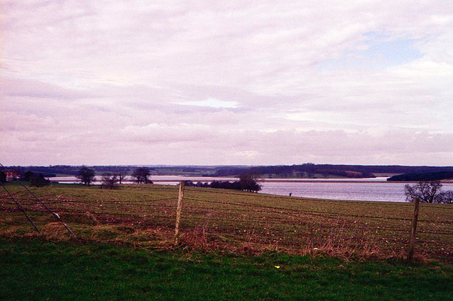 Blithfield Reservoir seen from near Medleywood Barn (Scan from 1999)