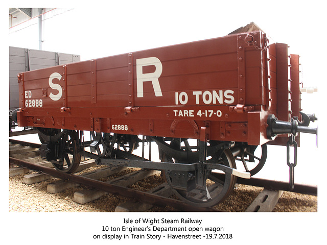 The Isle of Wight Steam Railway 10 ton open engineer's department wagon Haven Street 19 7 2018