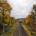 Bergisch-Märkische Eisenbahn, von der Brücke Prinzenstraße aus (Schwelm) / 31.10.2021