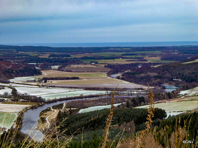 View down the spey valley from the slopes of Ben Aigan