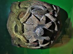 torre abbey, devon , c16 wooden boss from abbot's house (2)