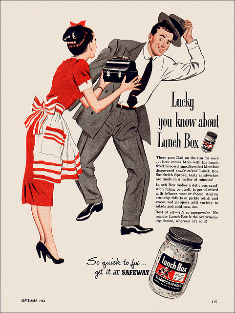 Lunch Box Sandwich Spread Ad, 1953