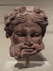 Red Limestone Head of Silenus from Rhodes in the Metropolitan Museum of Art, July 2016
