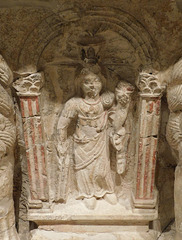 Detail of the Altar with Tyche Flanked by Lions in the Metropolitan Museum of Art, March 2019