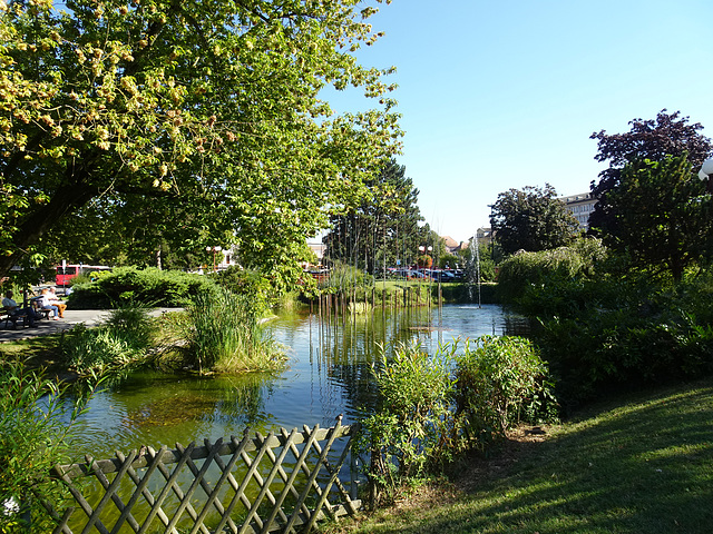 Place d'Armes ( Stadtpark ) im Zentrum von Yverdon les Bains