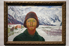 "Autoportrait devant un paysage hivernal" (Giovanni Giacometti - 1899