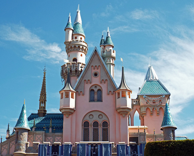 Detail of Sleeping Beauty's Castle in Disneyland, June 2016