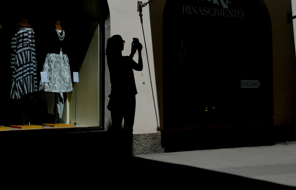 Fotografin im Schatten