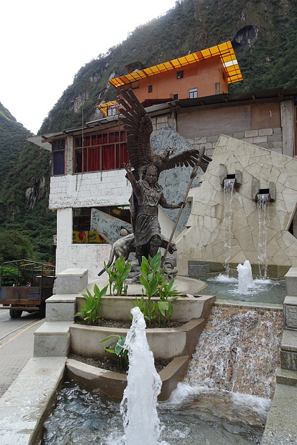 Street Sculpture In Aguas Calientes