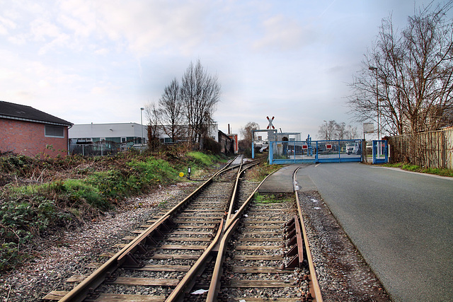 Gleise der Hafenbahn (Rhein-Ruhr-Hafen, Mülheim-Speldorf) / 7.01.2023