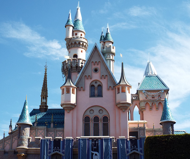 Detail of Sleeping Beauty's Castle in Disneyland, June 2016