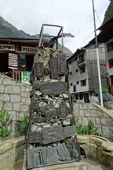 Street Sculpture In Aguas Calientes