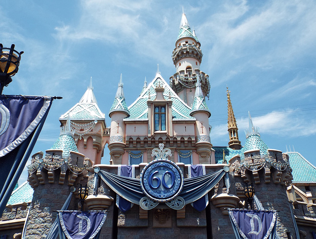 Detail of Sleeping Beauty's Castle in Disneyland, June 2016