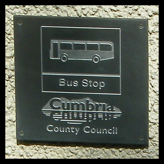 slate bus stop at Ambleside