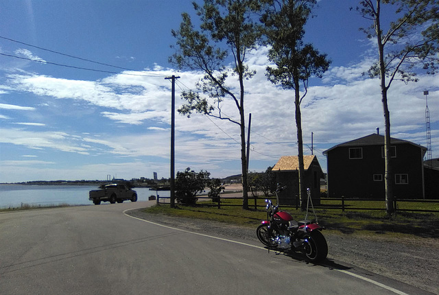 Pause moto à Godbout