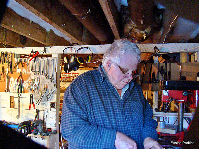 In His Workshop.