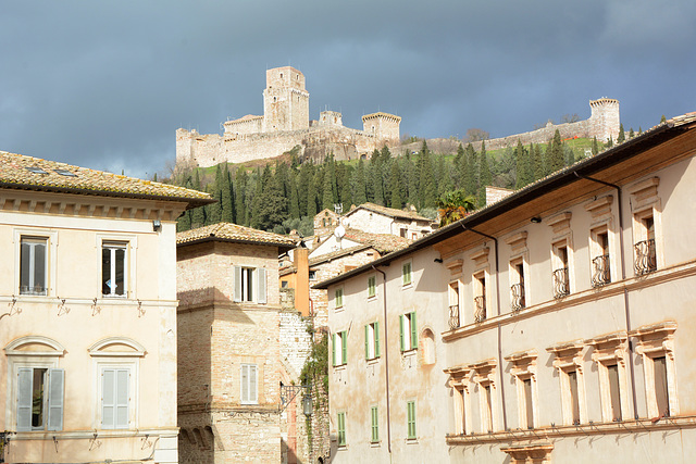 Italy, Assisi, Medieval Fortress of Rocca Maggiore Italy, Assisi, Medieval Fortress of Rocca Maggiore