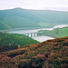 Viaduct over Ladybower Reservoir from Lead Hill (372m) (Scan from 1989)