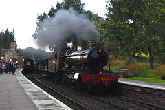 Arley station, and evening freight train.