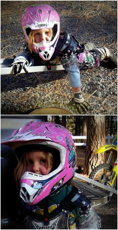 "Dad won't let me ride."
