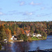 Autumn view from Håverud 25.Oct.2015. 58°49′15″N 12°24′38″E (approx. address: Akveduktvägen 3, 464 72 Håverud, Sverige)