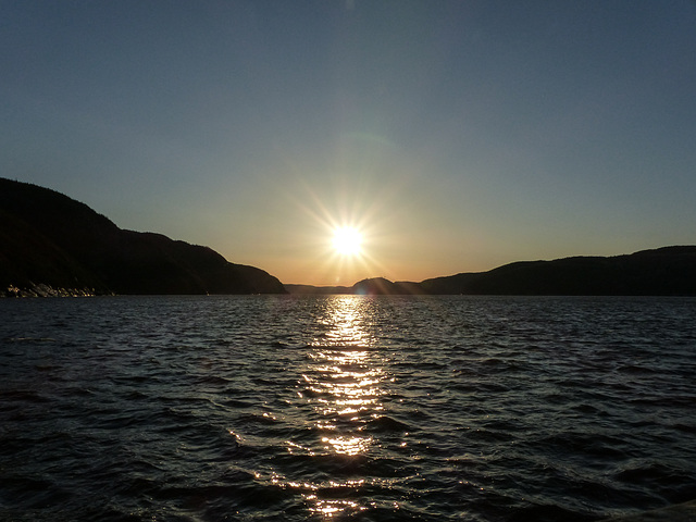 Day 5, sunset from the ferry to Tadoussac, Quebec