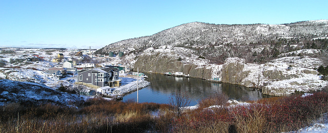 Snow Dusted Quidi Vidi Harbour, Newfoundland