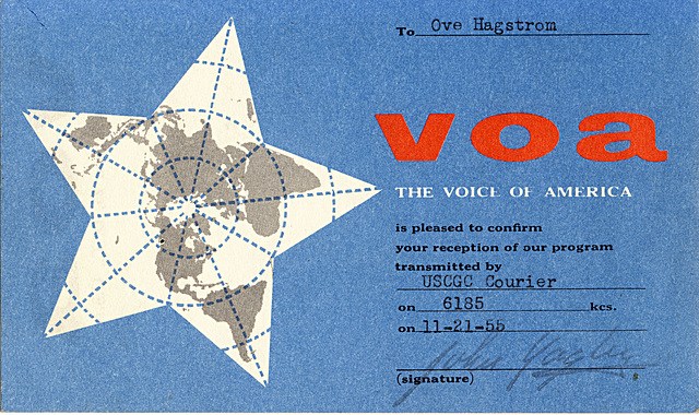 QSL VOA USCGC Courier (1955)