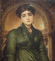 Detail of After Vespers by Lord Leighton in the Princeton University Art Museum, April 2017