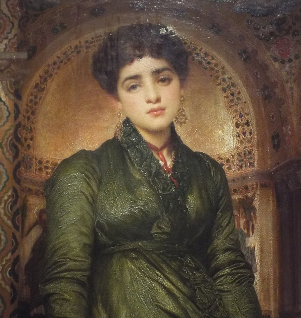 Detail of After Vespers by Lord Leighton in the Princeton University Art Museum, April 2017