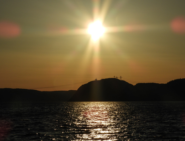 Day 5, sunset from ferry to Tadoussac, Quebec